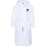 Polo Sylt Bademantel mit Logos, Gürtel und aufgesetzten Taschen weiß XL