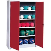 C+P Ballschrank mit Vollblech-Flügeltüren (Typ 3). HxBxT 195x150x50 cm
