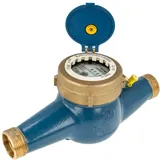 Schlösser Armaturen JS Hauswasserzähler Wasserzähler geeicht MNR 1 Zoll DN 25 Q3=10, R80, Baulänge 260 mm