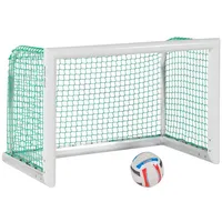 Sport-Thieme Mini-Fußballtor ""Professional Kompakt"", Weiß-Pulverbeschichtet, Inkl. Netz, grün (MW