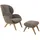 flexlux Hocker Adria Polyester 54 x 41 x 41 cm Braun