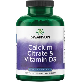 Swanson Swanson, Calciumcitrat & Vitamin D, 250 Tabletten,