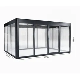 sunelements SunGarden Select Gewächshaus Aluminium Anthrazit SDP 10 mm 24,00 m2