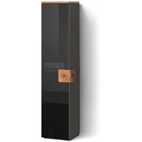 Livinity® Badschrank, Anthrazit, Eiche Artisan, 6 Fächer, 1 Schubladen,