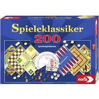 Noris Spieleklassiker mit 200 Spielmöglichkeiten wie Skat, Mühle, Dame, Backgammon oder Nur keine Aufregung, für 1 bis 6 Spieler ab 6 Jahren