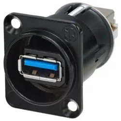 Neutrik NAUSB3-B, USB-A, USB-B, Schwarz