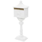vidaXL Sockel-Briefkasten Vintage-Stil weiß 43894