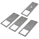 Kalb Material Für Möbel kalb LED Unterbauleuchten Edelstahl gebürstet 5W- sehr flache Küchenleuchte mit Touch-Dimmfunktion Einbaustrahler Einbauspot, Auswahl:4er Set neutralweiss