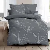 KAEPPEL Organic Floral Grau 240 x 220 cm + 2 x 80 x 80 cm