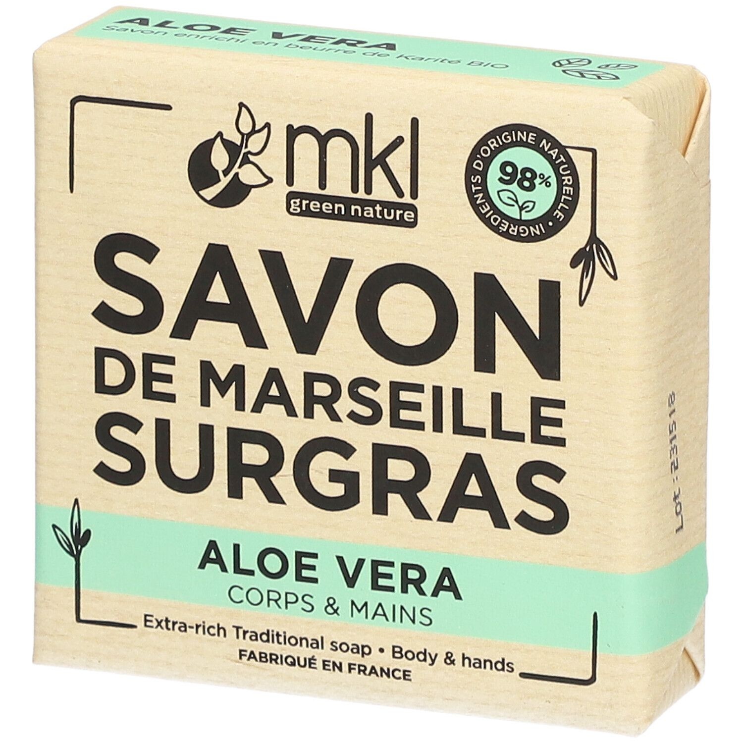 mkl SAVON DE MARSEILLE - ALOE VERA 100 g savon