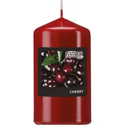 Papstar Duft-Stumpenkerzen, Kirsche, Ø 58 mm · 110 mm, "Flavour", 6 Stück