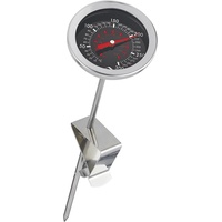 Küchenprofi Frittier-Thermometer aus Edelstahl mit praktischem Clip, Küchenthermometer, Grillthermometer, Fleischthermometer analog, 0-300 °C Skala in °C und °F ablesbar, 21,2 cm
