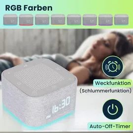 shop'n smile ideoon White Noise Wecker silber/weiß