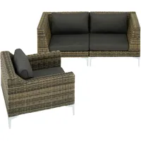 Tectake Villanova Loungeset grau