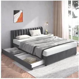 Flieks Polsterbett 180 x 200 cm Grau