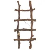 Dekoleidenschaft Deko-Leiter aus Rebenholz, Holzleiter im Shabby Style, Rankhilfe, Kletterhilfe, Pflanzenleiter Braun