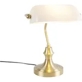 QAZQA Klassische Notarlampe Gold