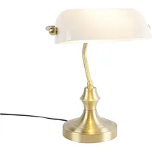 QAZQA Klassische Notarlampe Gold