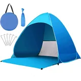 Pop Up Strandzelt für 1-3 Personen, UV-Schutz, Sonnenschutz, UPF 50+, tragbar...