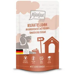 MjAMjAM - Quetschie Mahlzeit 125g MjAMjAM Hund 12x125g Lamm mit Reis mit Tomaten