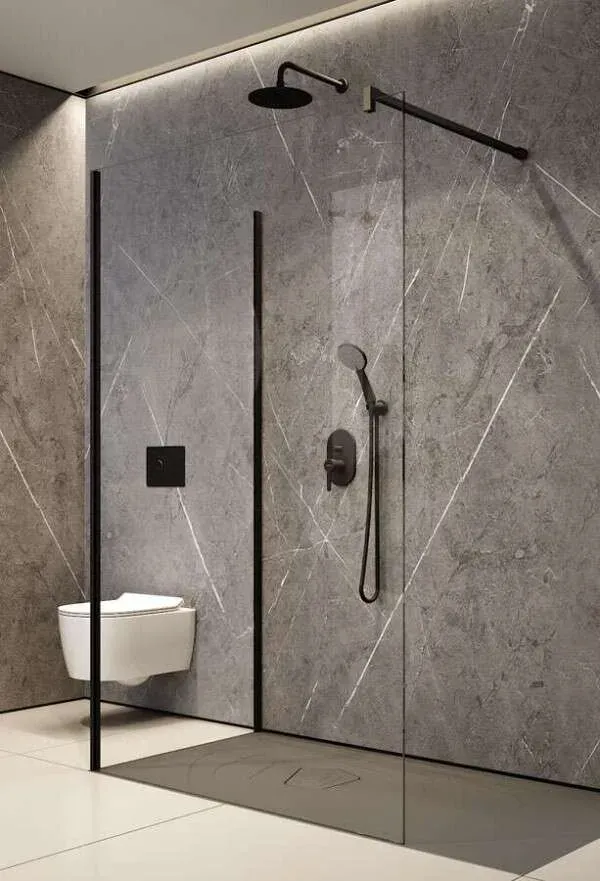 Profiltek KLEE Duschwand Walk-In 2-teilig 8 mm ESG.. - Duschkabine