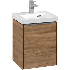 Villeroy & Boch Subway 3.0 Waschbeckenunterschrank eine Tür Anschlag links, 351x429x309mm, C58300RH Farbe: Front/Korpus: Kansas Oak, Griff: Aluminium glänzend