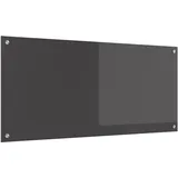 vidaXL Küchenrückwand Dunkelgrau 110 x 50 cm Gehärtetes Glas
