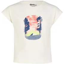 Jack Wolfskin Graphic Kurzarm-t-shirt - Print Cotton White - 152 cm