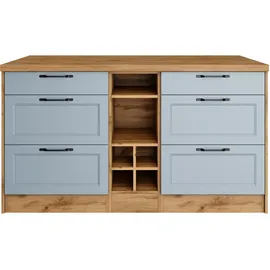 kochstation Kücheninsel KS-Lana 153 x 100 x 86 cm Blau