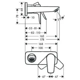 Hansgrohe Talis E 165 Einhandmischer chrom 71732000