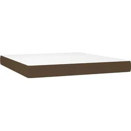 vidaXL Boxspringbett mit Matratze Dunkelbraun 180x200 cm Stoff