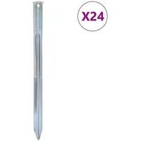 VidaXL Zeltheringe 24 Stk. 30 cm Ø20 mm Verzinkter