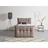 Home Affaire Boxbett HOME AFFAIRE Kederleicht grau (taupe) B:155cm L:226cm, Komplettbetten Boxspringbett, inklusive Fußteil, Bettkasten & Topper, in 4 Breiten und 2 Härtegraden