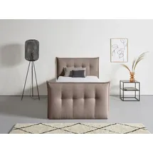 Home Affaire Boxbett HOME AFFAIRE Kederleicht grau (taupe) B:155cm L:226cm, Komplettbetten Boxspringbett, inklusive Fußteil, Bettkasten & Topper, in 4 Breiten und 2 Härtegraden