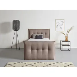 Home Affaire Boxbett HOME AFFAIRE Kederleicht grau (taupe) B:155cm L:226cm, Komplettbetten Boxspringbett, inklusive Fußteil, Bettkasten & Topper, in 4 Breiten und 2 Härtegraden