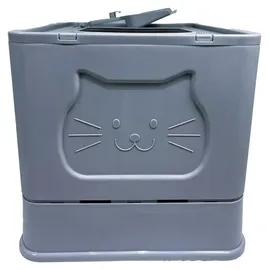 Hti-Living Katzentoilette geschlossen grau