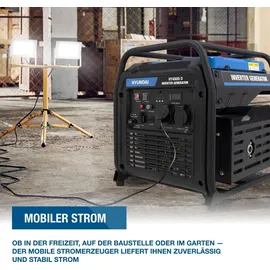 Hyundai HY4000i D, 3.8 kW, tragbar, 2 x 230V + 1 x 12V, 1 x USB)