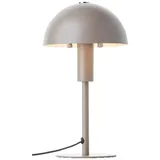 Lightbox Pilz-Design Tischlampe, H 27 cm, Ø 15 cm, E14-Fassung, Metall, taupe - Grau