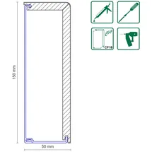 FN Neuhofer Neuhofer Rohrabdeckleiste Clik-Fix 18 20 x 14,7 x 4,6 cm schwarz