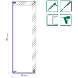 FN Neuhofer Neuhofer Rohrabdeckleiste Clik-Fix 18 20 x 14,7 x 4,6 cm schwarz