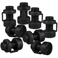 ONVAYA Pfostenkappe Trampolin Endkappen, Set mit 8 Pfostenkappen für Netzstangen schwarz