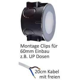 ChiliTec LED-Einbauleuchte "EBL-HV65si", silber 230V, 2W, 4000K, 150lm, neutralweiß