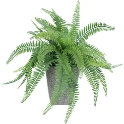 Kunstpflanze I.GE.A. "Künstlicher Waldfarn im Topf Farn Kunstfarn Farnbusch Waldpflanze", grün, B:40cm H:48cm L:40cm, Kunststoff, Kunstpflanzen, Zimmerpflanze Pflanze Grünpflanze Dekofarn Strauch Dekopflanze