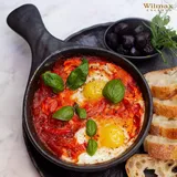 wilmax england Wilmax - 2 Stück Schwarze Servierplatte mit Griff Backform Porzellan