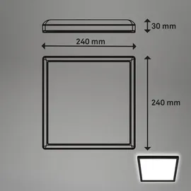 Briloner - LED Deckenlampe LED Panel, Deckenleuchte, flach, Indirektes Licht, Neutralweiß