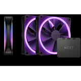 NZXT F120 RGB Duo (120 mm, 3 x), PC Lüfter, Schwarz