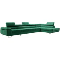 Luxusbetten24 Schlafsofa Designer Sofa Maxi, mit Schlaf- und Klappfunktion grün