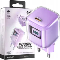ACEFAST A53 PD 30W GaN USB-C Ladegerät Display –