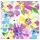 Home fashion Serviette Blütenvielfalt, 33x33 cm, 3-lagig, 20 Stück, Tischdeko, Frühlingsmotive, Blumen