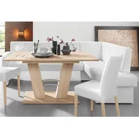Home Affaire Eckbank 210 x 89 x 160 cm Kunstleder langer Schenkel links weiß